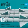 ResKit Models Python 3 missiles (4 pcs) (Kfir, F-15, F-16, MiG-21, Mirage F.1, JF-17, FC-1) (3D Printed) - Python 3 – rakéták, 4 db