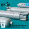 ResKit Models CBU-89A cluster bombs GATOR (4 pcs) (A-10, F-15E, F-16, B-52, B-1B, B-2) (3D Printed) - CBU-89A – kazettás bombák, 4 db