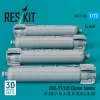 ResKit Models CBU-97/105 cluster bombs (4 pcs) (F-15E, F-16, A-10, B-1B, B-2, B-52) (3D Printed) - CBU-97/105 – kazettás bombák, 4 db