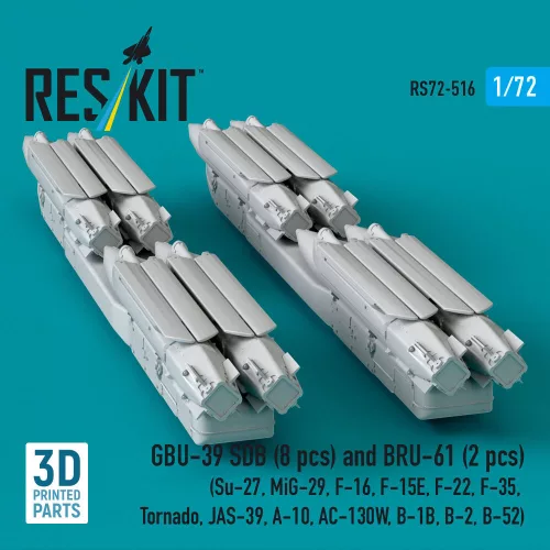 ResKit Models GBU-39 SDB bombák, 8 db + BRU-61 bombafelfüggesztők, 2 db