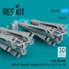 ResKit Models LAU-88 with (2 pcs) AGM-65 Maverick missiles (6 pcs) (A-7D, F-4, A-10, F-16) (3D Printed) - LAU-88 indítósín AGM-65 Maverick rakétákkal, 2 db