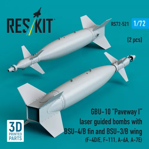 ResKit Models GBU-10 Paveway I – BSU-4/B + BSU-3/B vezérsíkkal, 2 db