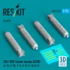ResKit Models CBU-89B cluster bombs GATOR (4 pcs) (A-10, F-15E, F-16, B-52, B-1B, B-2) (3D Printed) - CBU-89B – kazettás bombák, 4 db