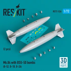   ResKit Models Mk.84 with BSU-50 bombs (2 pcs) (B-52, B-1B, B-2A) (3D Printed) - bombák BSU-50 egységgel, 2 db