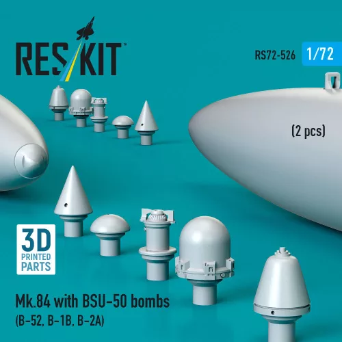 ResKit Models Mk.84 with BSU-50 bombs (2 pcs) (B-52, B-1B, B-2A) (3D Printed) - bombák BSU-50 egységgel, 2 db