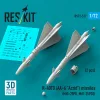 ResKit Models R-40TD (AA-6 Acrid) missiles (2 pcs) (MiG-25PD, MiG-25PDS) (3D Printed) - rakéták, 2 db