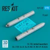ResKit Models B-13L rocket launchers (2 pcs) (Su-17/22, Su-24, Su-25 ,MiG-27, MiG-29) (3D Printed) - rakétaindítók, 2 db