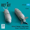 ResKit Models BLG-66 Belouga cluster bombs (2 pcs) (Mirage F.1, Mirage 2000, Jaguar) (3D Printed) - BLG-66 Belouga – kazettás bombák, 2 db