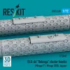 ResKit Models BLG-66 Belouga cluster bombs (2 pcs) (Mirage F.1, Mirage 2000, Jaguar) (3D Printed) - BLG-66 Belouga – kazettás bombák, 2 db