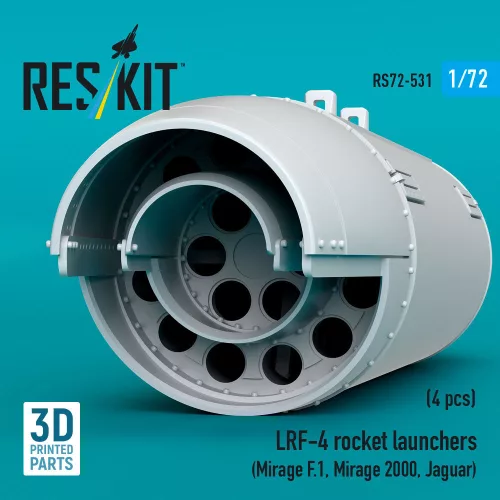 ResKit Models LRF-4 rocket launchers (4 pcs) (Mirage F.1, Mirage 2000, Jaguar) (3D Printed) - rakétaindítók, 4 db