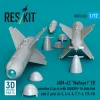 ResKit Models AGM-62 Walleye I ER missiles (2 pcs) with AN/AWG-16 data link pod (1 pcs) (A-4, A-6, A-7, F-4, F/A-18) (3D Printed) - AGM-62 Walleye I ER – rakéták, 2 db