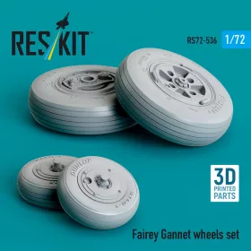   ResKit Models Fairey Gannet wheels set (3D Printed) - Fairey Gannet – kerékkészlet