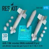 ResKit Models AGM-130A missiles (Mk84 warhead) (2 pcs) with AN/AXQ-14 data link pod (1 pcs) (F-16I, F-15E, F-111F) (3D Printed) - AGM-130A – rakéták, 2 db