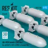 ResKit Models AN-M58 bombs (500 lbs) for all USAF & RAF of WW2 & Korean War (6 pcs) (3D Printed) - AN-M58 – bombák, 500 fontos, 6 db