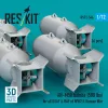 ResKit Models AN-M58 bombs (500 lbs) for all USAF & RAF of WW2 & Korean War (6 pcs) (3D Printed) - AN-M58 – bombák, 500 fontos, 6 db