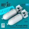 ResKit Models MK.36 bombs (1000 lbs) for all US NAVY & RAF of WW2 & Korean War (2 pcs) (3D Printed) - MK.36 – bombák, 1000 fontos, 2 db