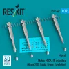 ResKit Models Matra MICA-IR missiles (4 pcs) (Mirage 2000, Rafale, Gripen, Eurofighter) (3D Printed) - Matra MICA-IR – rakéták, 4 db