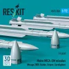 ResKit Models Matra MICA-EM missiles (4 pcs) (Mirage 2000, Rafale, Gripen, Eurofighter) (3D Printed) - Matra MICA-EM – rakéták, 4 db