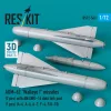 ResKit Models AGM-62 Walleye I missiles (2 pcs) with AN/AWG-16 data link pod (1 pcs) (A-4, A-6, A-7, F-4, F/A-18) (3D Printed) - AGM-62 Walleye I – rakéták, 2 db