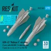 ResKit Models AGM-62 Walleye II missiles (2 pcs) with AN/AWG-16 data link pod (1 pcs) (A-4, A-6, A-7, F-4, F/A-18) (3D Printed) - AGM-62 Walleye II – rakéták, 2 db
