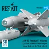 ResKit Models AGM-62 Walleye II missiles (2 pcs) with AN/AWG-16 data link pod (1 pcs) (A-4, A-6, A-7, F-4, F/A-18) (3D Printed) - AGM-62 Walleye II – rakéták, 2 db