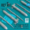 ResKit Models S-24 missiles with APU-68 (4 pcs) (MiG-21, MiG-23, MiG-27, MiG-29, Su-7, Su-17, Su-25, Su-24, Mi-24) (3D Printed) - S-24 – rakéták, 4 db