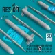 ResKit Models S-24 missiles with APU-68 (4 pcs) (MiG-21, MiG-23, MiG-27, MiG-29, Su-7, Su-17, Su-25, Su-24, Mi-24) (3D Printed) - S-24 – rakéták, 4 db