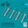 ResKit Models S-24 missiles with APU-68 (4 pcs) (MiG-21, MiG-23, MiG-27, MiG-29, Su-7, Su-17, Su-25, Su-24, Mi-24) (3D Printed) - S-24 – rakéták, 4 db