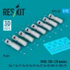 ResKit Models OFAB-100-120 bombs (8 pcs) (Su-7, Su-17, Su-24, Su-25, Su-27, Su-30, MiG-21, MiG-27) (3D Printed) - OFAB-100-120 – bombák, 8 db