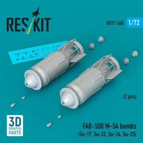   ResKit Models FAB-500 M-54 bombs (2 pcs) (Su-17, Su-22, Su-24, Su-25) (3D Printed) - FAB-500 M-54 – bombák, 2 db