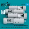 ResKit Models Mk-38 Depth bombs (650 lb) (4 pcs) (PB4Y-1, PB4Y-2, PBY/PBN, PB2Y, SBD, TBF/TBM, PV-1, PV-2, PBM) (3D Printed) - Mk-38 – mélységi bombák, 650 fontos, 4 db