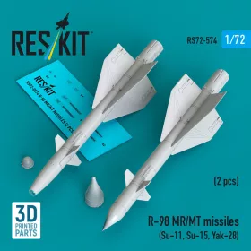   ResKit Models R-98 MR/MT missiles (2 pcs) (Su-11, Su-15, Yak-28) (3D Printed) - R-98 MR/MT – rakéták, 2 db
