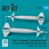 ResKit Models GBU-10 Paveway I – BSU-37/B + BSU-3A/B vezérsíkkal, kis sebességű változat, 2 db