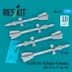 ResKit Models R-27EP (AA-10 Alamo-F) missiles (4 pcs) (MiG-29, Su-27, Yak-141) (3D Printed) - R-27EP (AA-10 Alamo-F) – rakéták, 4 db