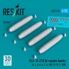 ResKit Models BLU-1A (750 lb) napalm bombs (4 pcs) (A-1, A-4, A-7, A-26K, B-57, F-100) (3D Printed) - BLU-1A (750 lb) napalm – bombák, 750 fontos, 4 db