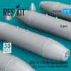 ResKit Models BLU-1A (750 lb) napalm bombs (4 pcs) (A-1, A-4, A-7, A-26K, B-57, F-100) (3D Printed) - BLU-1A (750 lb) napalm – bombák, 750 fontos, 4 db