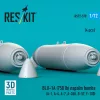 ResKit Models BLU-1A (750 lb) napalm bombs (4 pcs) (A-1, A-4, A-7, A-26K, B-57, F-100) (3D Printed) - BLU-1A (750 lb) napalm – bombák, 750 fontos, 4 db
