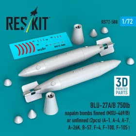 ResKit Models BLU-27A/B 750lb napalm – bombák, 2 db