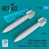 ResKit Models B43-0 nuclear bombs (2 pcs) (F-100D/F, F-101A/C, F-104A/C, F-105D/F, FB-111A, F-111A/E/D/F, F-4C/D/E) (3D Printed) - nukleáris bombák, 2 db