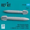 ResKit Models B43-0 nuclear bombs (2 pcs) (F-100D/F, F-101A/C, F-104A/C, F-105D/F, FB-111A, F-111A/E/D/F, F-4C/D/E) (3D Printed) - nukleáris bombák, 2 db
