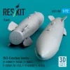 ResKit Models B43-0 nuclear bombs (2 pcs) (F-100D/F, F-101A/C, F-104A/C, F-105D/F, FB-111A, F-111A/E/D/F, F-4C/D/E) (3D Printed) - nukleáris bombák, 2 db