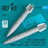 ResKit Models B43-1 nuclear bombs (2 pcs) (A-4, A-6A/E, A-7C/E, B-47B/E, B-58A, F-100D/F, F-104A/C, F-105D/F, F-111A/E/D/F, F-4C/D/E ) (3D Printed) - nukleáris bombák, 2 db