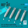 ResKit Models BLU-1B (750lb) napalm bombs finned MXU-469/B (4 pcs) (A-1, A-4, A-7, A-26K, B-57, F-100) (3D Printed) - bombák, 750 fontos, 4 db