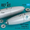ResKit Models Mark 77 napalm bombs Mod. 2 (2pcs) (A-4, A-26K, F-4, AV-8B, F/A-18) (3D Printed) - Mark 77 napalm – bombák, 2 db