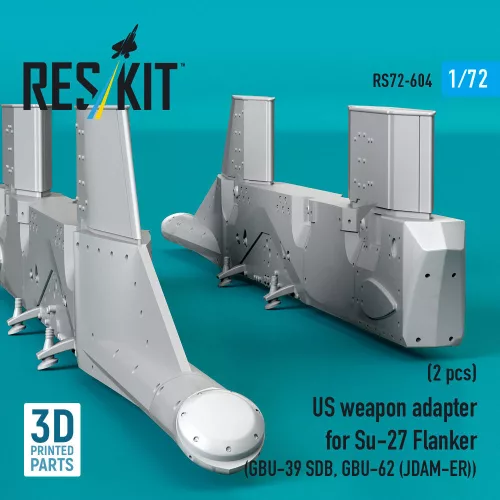 ResKit Models Su-27 Flanker – amerikai fegyveradapter GBU-39 SDB és GBU-62 (JDAM-ER) fegyverekhez, 2 db