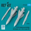 ResKit Models AS.34 Kormoran missiles with adapters (2 pcs) (for F-104G, Tornado IDS) (3D Printed) - AS.34 Kormoran – rakéták, 2 db