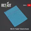 ResKit Models MiG-25 Foxbat Stencils Decals - MiG-25 Foxbat stencil- és adatfelirat-matricák