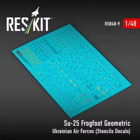   ResKit Models Su-25 Frogfoot Geometric Ukrainian Air Forces (Stencils Decals)(1/48) - Su-25 Frogfoot geometrikus festés Ukrán Légierő (stencil- és adatfelirat-matricák)(1/48)