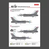ResKit Models F-16C Fighting Vipers (Block 30,40,42,50,52) bevetési jelölésekkel (fő matricakészlet stencil- és adatfeliratokkal)
