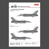 ResKit Models F-16C Fighting Vipers (Block 30,40,42,50,52) bevetési jelölésekkel (fő matricakészlet stencil- és adatfeliratokkal)